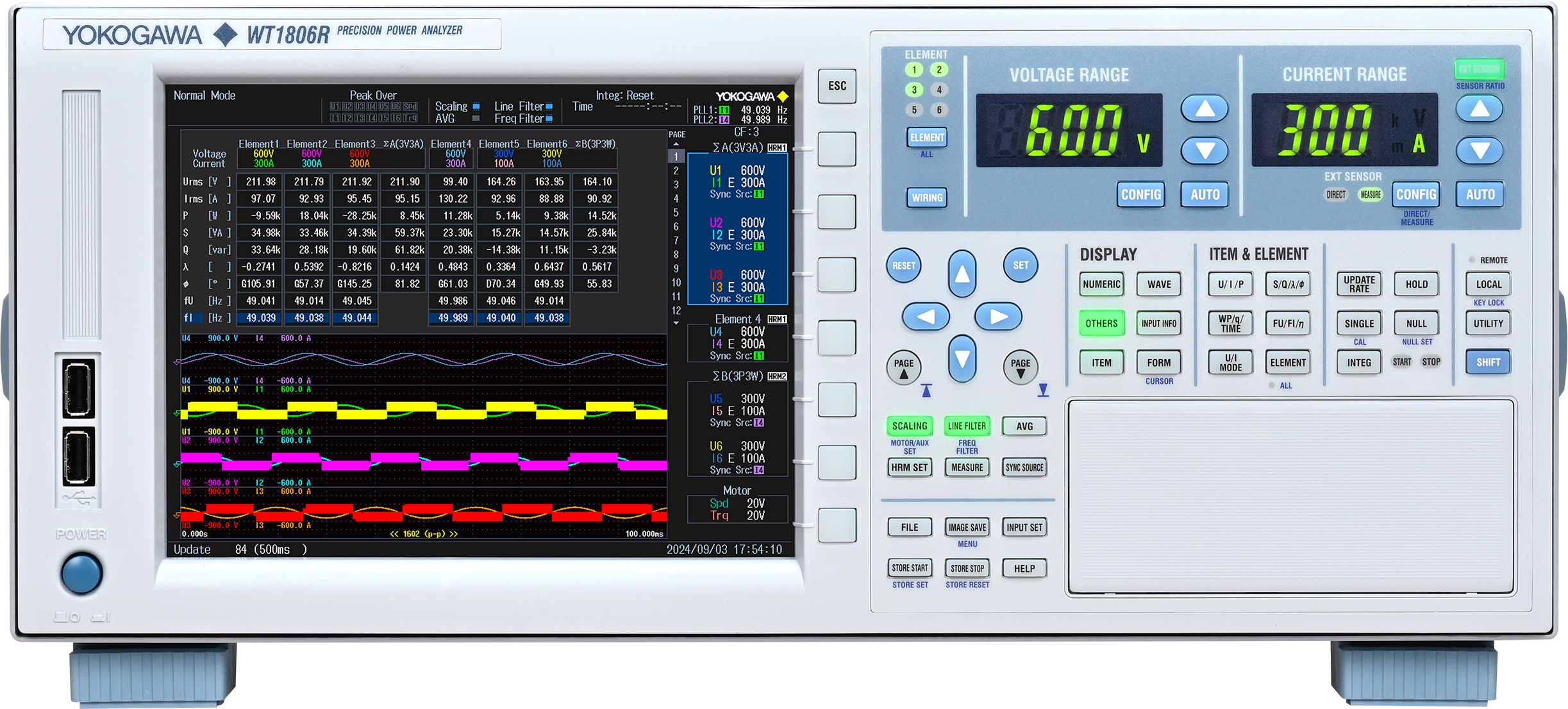 YOKOGAWA WT1800R系列 數(shù)字功率分析儀
